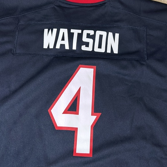 Deshaun Watson #4 Houston Texans Blue Jersey Youth XL NFL Nike On Field - Picture 7 of 9